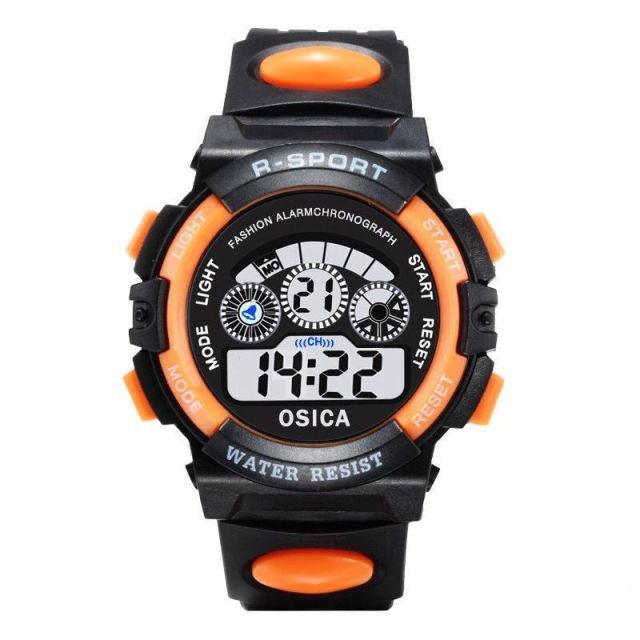 Boys Sports Military Kids Digital Watches Student Childrens Watch Fashion Luminous Led Alarm Camouflage Green Waterproof 7 Color Led Backlight Multifuction Wristwatch For Boys Girls Stevvex