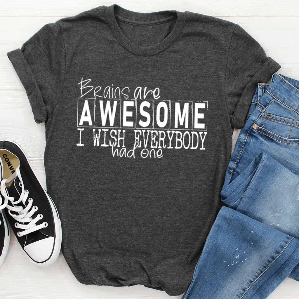 Brains Are Awesome Tee - SJB-DIAMOND ELITES