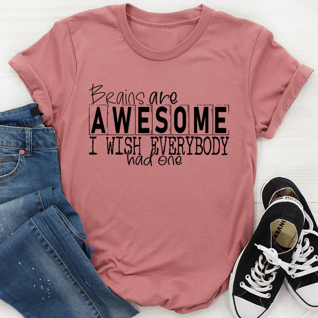 Brains Are Awesome Tee - SJB-DIAMOND ELITES