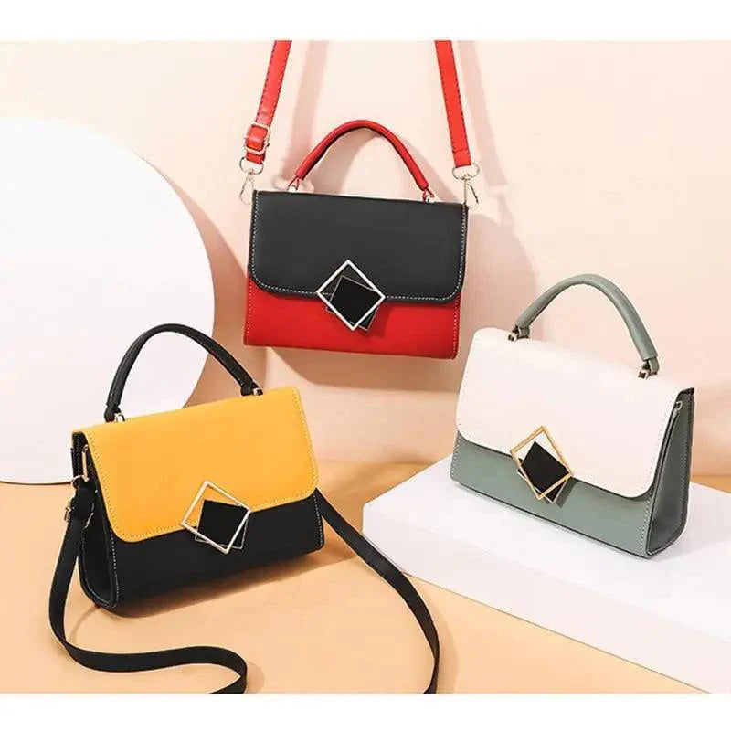 Brand New Attractive Candy Color Design PU Leather Crossbody Bags For Women And Girls Nice Shoulder Hand Bag, Travel Handbags, Stylish Phone Purse Mini Flap Stevvex