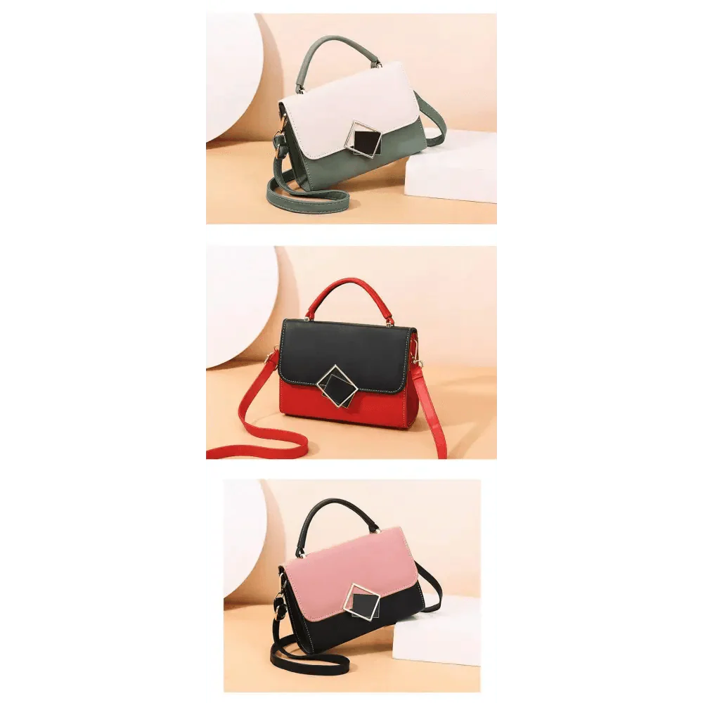 Brand New Attractive Candy Color Design PU Leather Crossbody Bags For Women And Girls Nice Shoulder Hand Bag, Travel Handbags, Stylish Phone Purse Mini Flap Stevvex