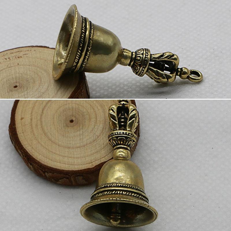 Brass Handicraft Die-casting Drop Magic Key Car Button Hanging Ornament Wind Bell Tibetan Bronze Creative Gift Home Decoration Pendant Best Birthday Gift Stevvex