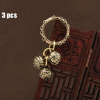 Brass Handicraft Die-Casting Wind Chimes Bell Button Wind Bell Bronze Bell Gift Home Decoration Pendant Brown  Bell Metal Chandelier Wind Chime Stevvex