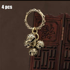 Brass Handicraft Die-Casting Wind Chimes Bell Button Wind Bell Bronze Bell Gift Home Decoration Pendant Brown  Bell Metal Chandelier Wind Chime Stevvex