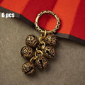 Brass Handicraft Die-Casting Wind Chimes Bell Button Wind Bell Bronze Bell Gift Home Decoration Pendant Brown  Bell Metal Chandelier Wind Chime Stevvex