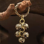 Brass Handicraft Die-Casting Wind Chimes Bell Button Wind Bell Bronze Bell Gift Home Decoration Pendant Brown  Bell Metal Chandelier Wind Chime Stevvex