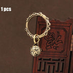 Brass Handicraft Die-Casting Wind Chimes Bell Button Wind Bell Bronze Bell Gift Home Decoration Pendant Brown  Bell Metal Chandelier Wind Chime Stevvex