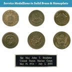 Medal Display Case Cherry Finish, Hand Made by Veterans The Military Gift Store