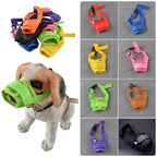 Breathable Adjustable Dog Muzzle Nylon Straps Anti Barking Comfortable Dog Muzzles Pets Accessories Mouth Cover For Outdoor Walking Stevvex