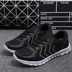 Breathable Fashion Women Sneakers White Women Casual Shoes Athletic Road Running Mesh Breathable Casual Sneakers Lace Up Comfort Sports Student Fashion Tennis Sneakers Stevvex