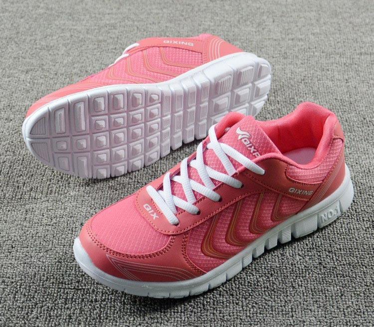 Breathable Fashion Women Sneakers White Women Casual Shoes Athletic Road Running Mesh Breathable Casual Sneakers Lace Up Comfort Sports Student Fashion Tennis Sneakers Stevvex