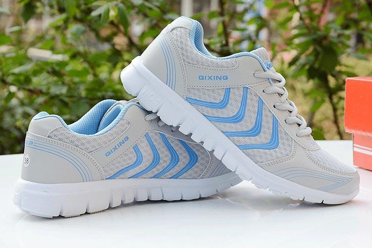 Breathable Fashion Women Sneakers White Women Casual Shoes Athletic Road Running Mesh Breathable Casual Sneakers Lace Up Comfort Sports Student Fashion Tennis Sneakers Stevvex