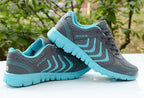 Breathable Fashion Women Sneakers White Women Casual Shoes Athletic Road Running Mesh Breathable Casual Sneakers Lace Up Comfort Sports Student Fashion Tennis Sneakers Stevvex