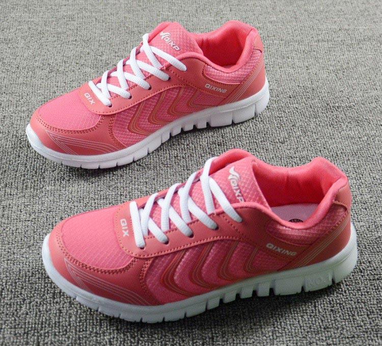 Breathable Fashion Women Sneakers White Women Casual Shoes Athletic Road Running Mesh Breathable Casual Sneakers Lace Up Comfort Sports Student Fashion Tennis Sneakers Stevvex