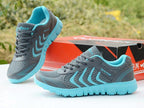 Breathable Fashion Women Sneakers White Women Casual Shoes Athletic Road Running Mesh Breathable Casual Sneakers Lace Up Comfort Sports Student Fashion Tennis Sneakers Stevvex