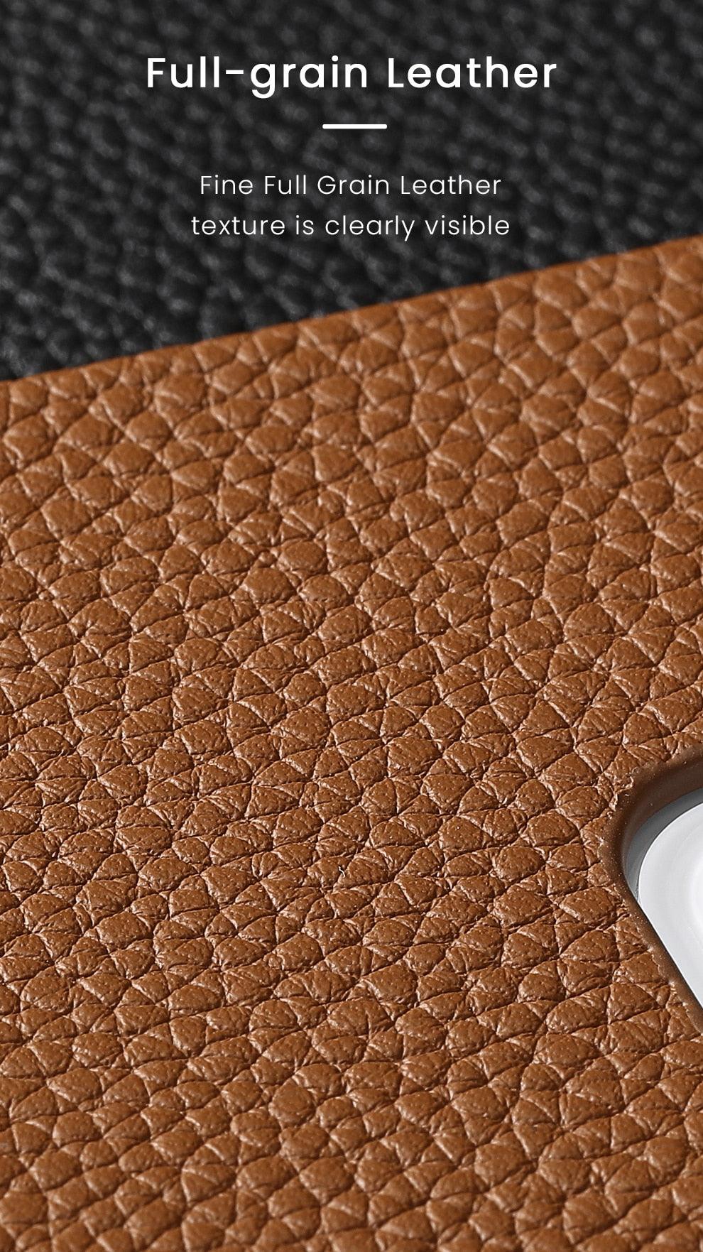 Bright Orange Mobile Phone Case With Coated Leather Case Protective Slim Phone Case Cowhide Genuine Leather Phone Case for iPhone 14 13 Pro Max Luxury Back Cover Stevvex