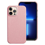 Bright Orange Mobile Phone Case With Coated Leather Case Protective Slim Phone Case Cowhide Genuine Leather Phone Case for iPhone 14 13 Pro Max Luxury Back Cover Stevvex