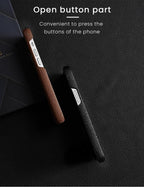 Bright Orange Mobile Phone Case With Coated Leather Case Protective Slim Phone Case Cowhide Genuine Leather Phone Case for iPhone 14 13 Pro Max Luxury Back Cover Stevvex