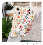 Brilliant Flowers Phone Case For iPhone 14 13 Pro Max Mini Cute Multicolored Flowers Pattern Cover Slim Silicone Shockproof Bumper Back Cover Stevvex