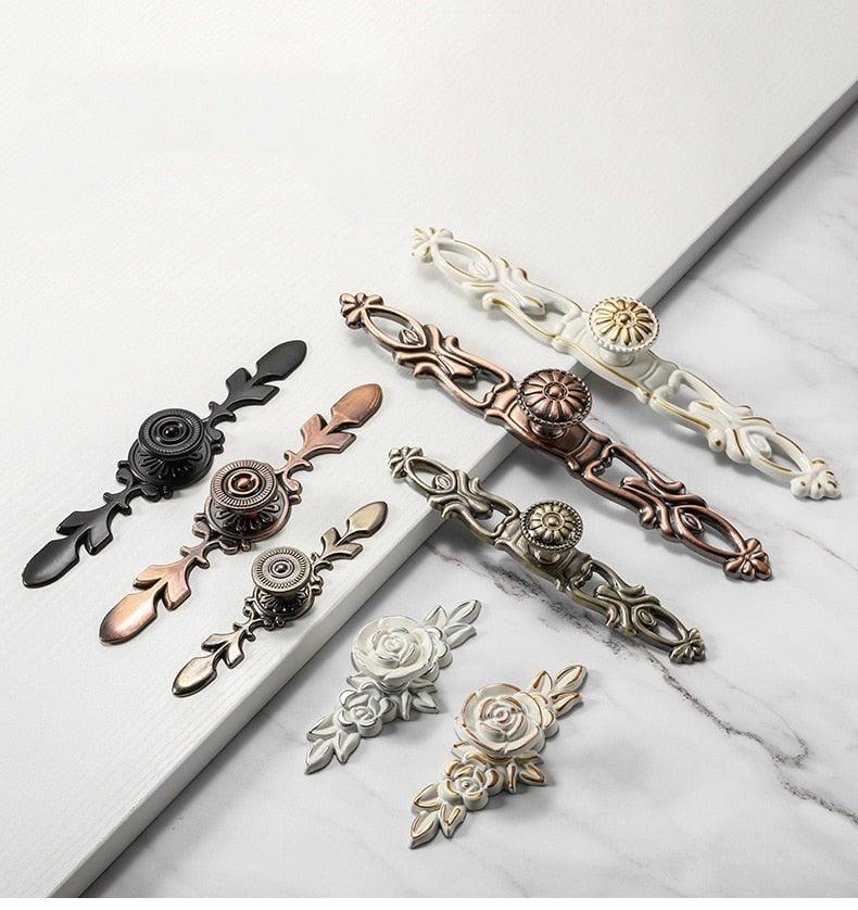 Bronze Door Handles Cabinet Handle Antique Cabinet Pulls Wardrobe Drawer Knobs Zinc Alloy Cupboard Furniture Hardware Center Shabby Chic Drawer Pulls Handles Antique Bronze Kitchen Cabinet Drop Bail Pulls Handles Stevvex