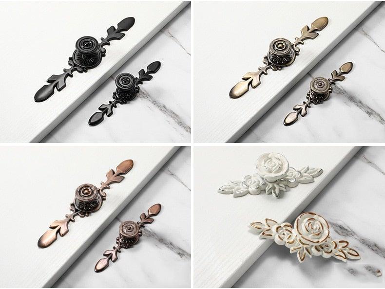 Bronze Door Handles Cabinet Handle Antique Cabinet Pulls Wardrobe Drawer Knobs Zinc Alloy Cupboard Furniture Hardware Center Shabby Chic Drawer Pulls Handles Antique Bronze Kitchen Cabinet Drop Bail Pulls Handles Stevvex