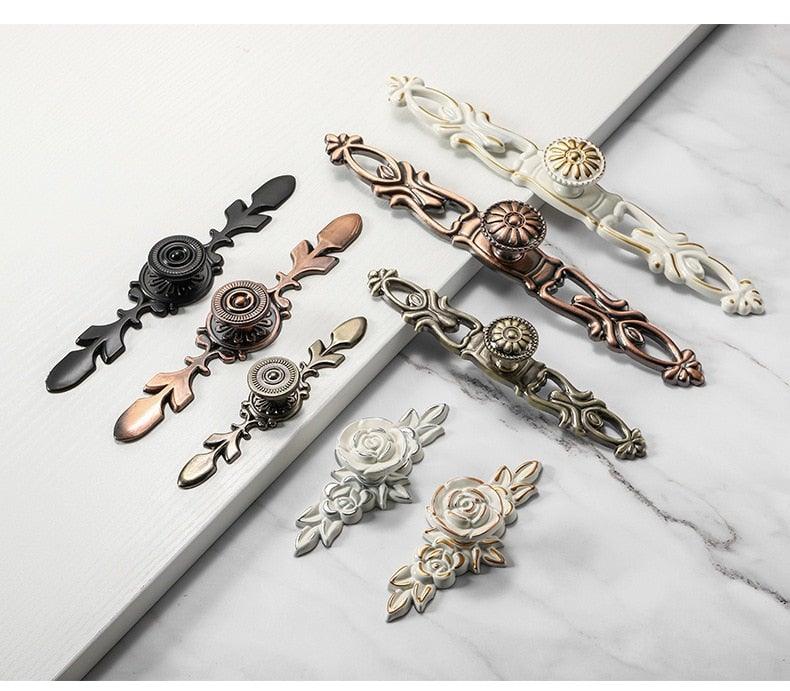 Bronze Door Handles Cabinet Handle Antique Cabinet Pulls Wardrobe Drawer Knobs Zinc Alloy Cupboard Furniture Hardware Center Shabby Chic Drawer Pulls Handles Antique Bronze Kitchen Cabinet Drop Bail Pulls Handles Stevvex