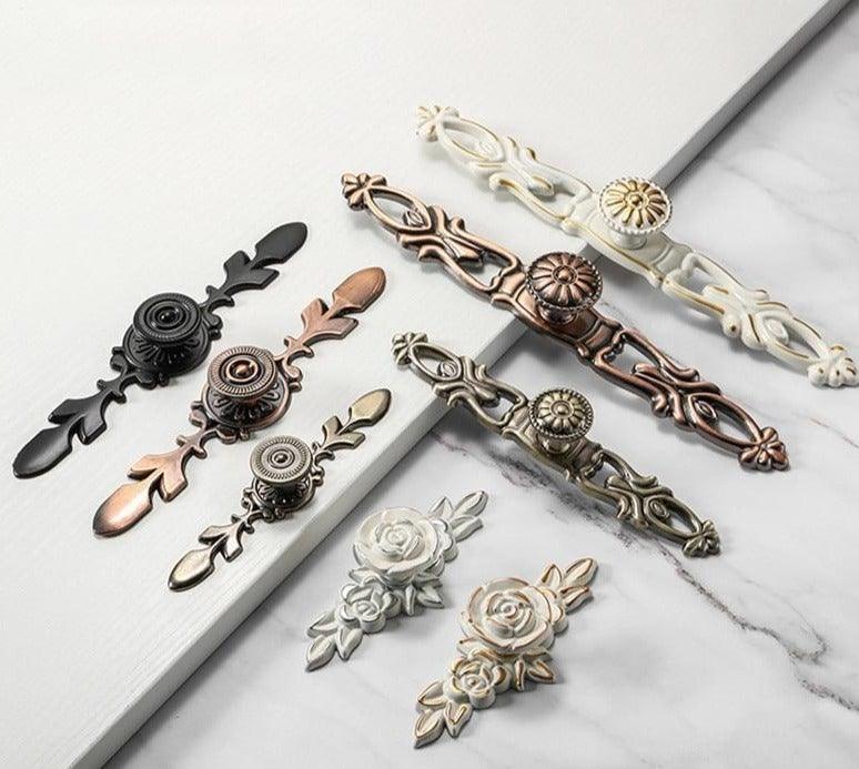 Bronze Door Handles Cabinet Handle Antique Cabinet Pulls Wardrobe Drawer Knobs Zinc Alloy Cupboard Furniture Hardware Center Shabby Chic Drawer Pulls Handles Antique Bronze Kitchen Cabinet Drop Bail Pulls Handles Stevvex