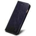 Brown Genuine Leather Flip Case For iPhone Luxury Wallet Card Cover For iPhone 14 13 Leather iPhone Case Kickstand Card Holder Flip Leather Wallet Phone Case Stevvex