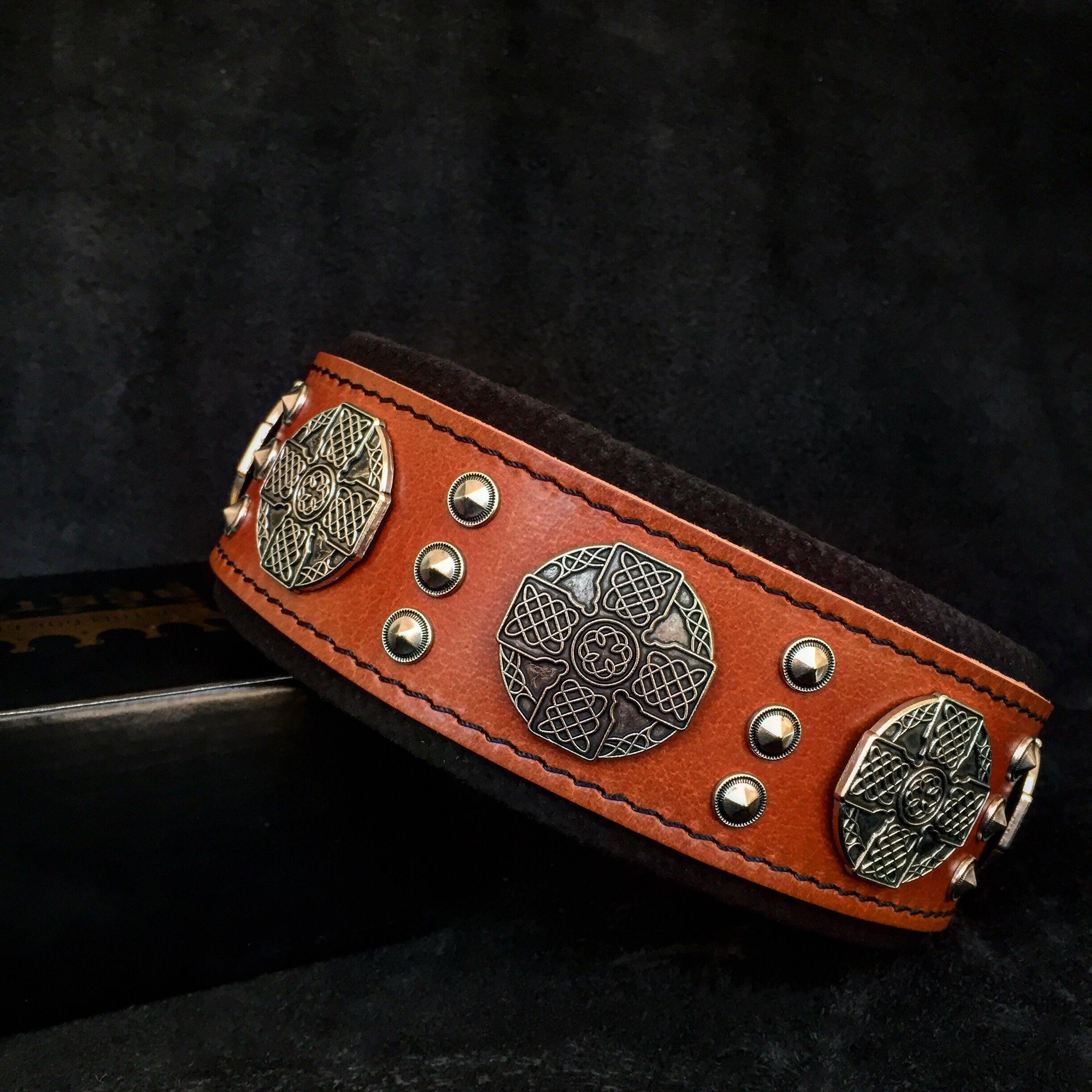 The "Maximus" collar 2.5 inch wide black & silver - SJB-DIAMOND ELITES