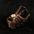 ''Maximus'' Basket Muzzle Brown & Gold - SJB-DIAMOND ELITES