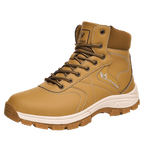 Brown Winter Mens Snow Boots Warm Plush Boots Waterproof Leather Ankle Boots Fashion Outdoor Non-slip Men's Hiking Boots Winter Ankle Snow Hiking Boots Warm Water Resistant Sport Shoes
