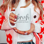 Bruh 16oz Ceramic Coffee Mug - Funny Statement Morning Tea Cup