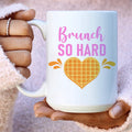 Brunch So Hard Ceramic Mug 15 oz Peachy Sunday