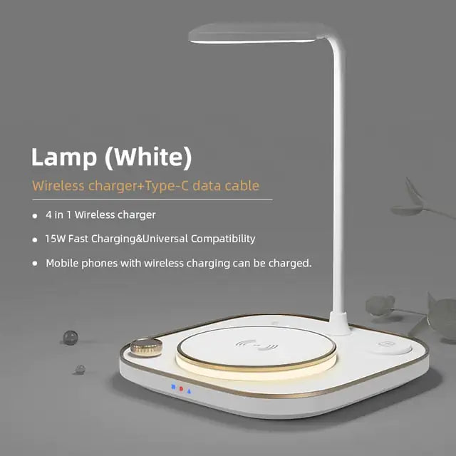 15w Fast 3 In 1 Wireless Charger Lamp Pi-Mart