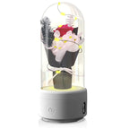 Creative 2 In 1 Bouquet LED Light And Bluetooth-compatible Speaker Mother's Day Gift Rose Luminous Night Light Ornament In Glass Cover Pi-Mart