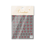 Bubble Cute Black Red Hearts Nail Stickers Nail Art Decorations Nail Decals Design Self-Adhesive 3D Wave Design Decoration for Women Girls Adhesive Striping Tape Nail Art Stickers Stevvex