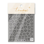 Bubble Cute Black Red Hearts Nail Stickers Nail Art Decorations Nail Decals Design Self-Adhesive 3D Wave Design Decoration for Women Girls Adhesive Striping Tape Nail Art Stickers Stevvex