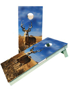 Whitetail Buck In Field Cornhole Boards - SJB-DIAMOND ELITES