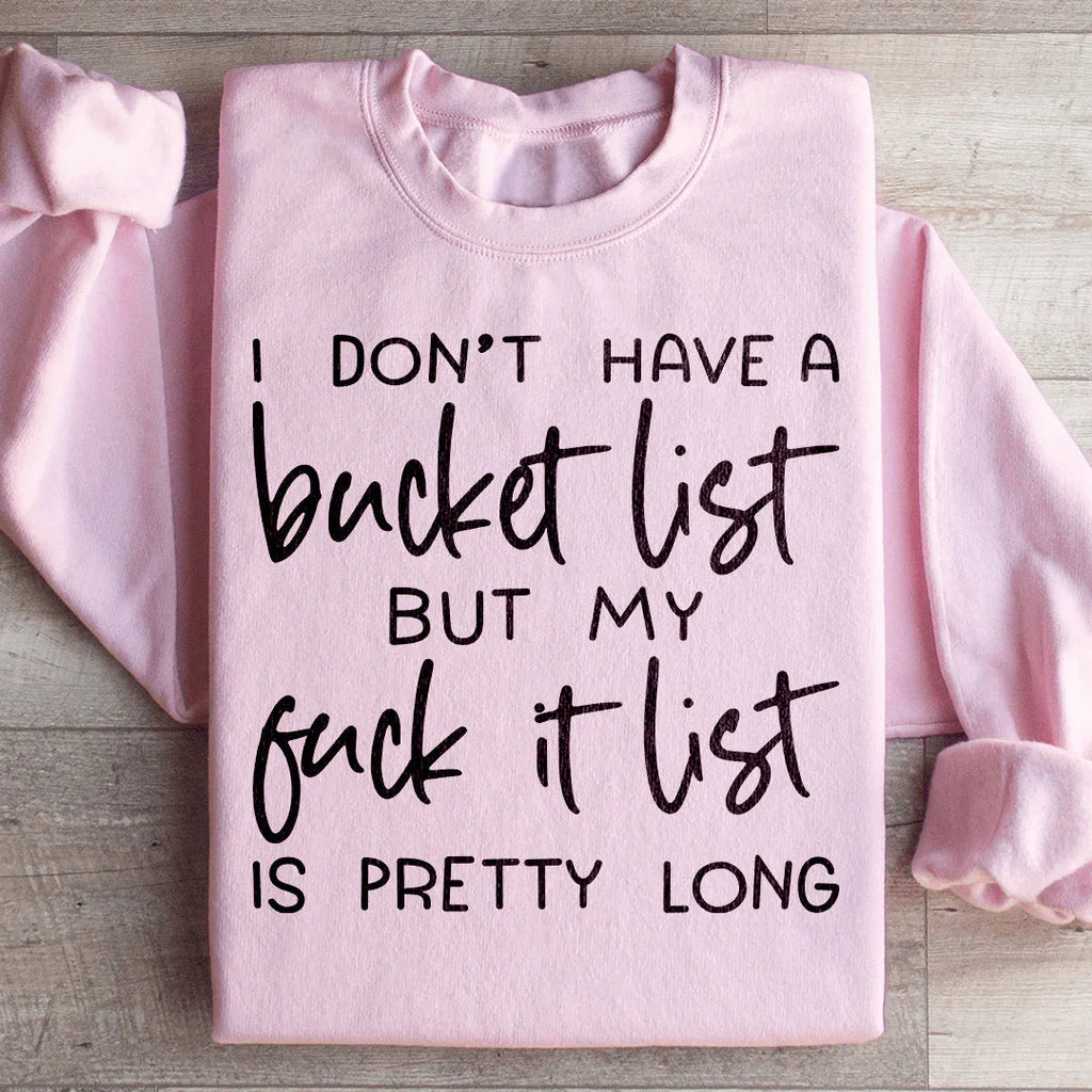 Bucket List Sweatshirt Peachy Sunday