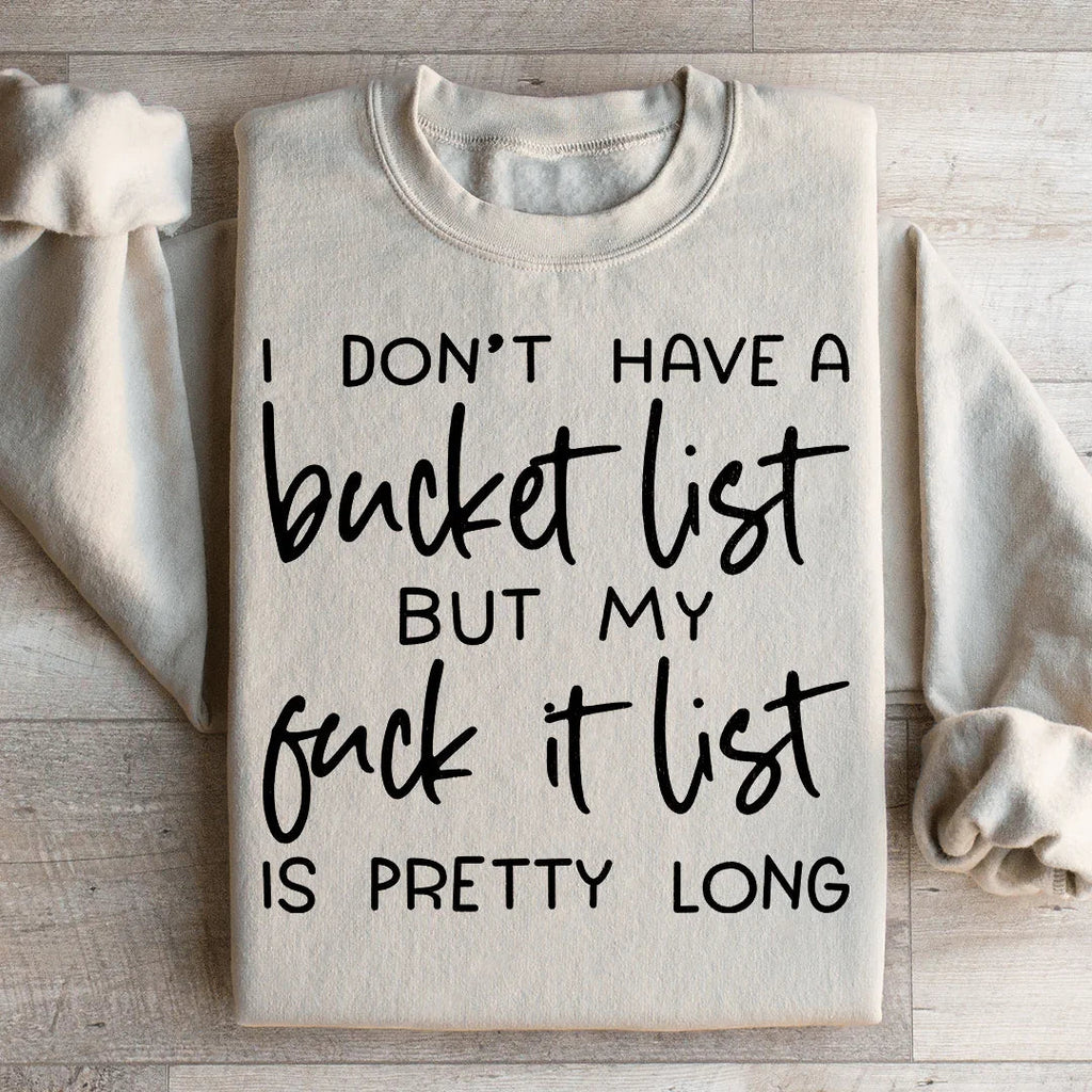 Bucket List Sweatshirt Peachy Sunday