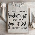 Bucket List Sweatshirt Peachy Sunday