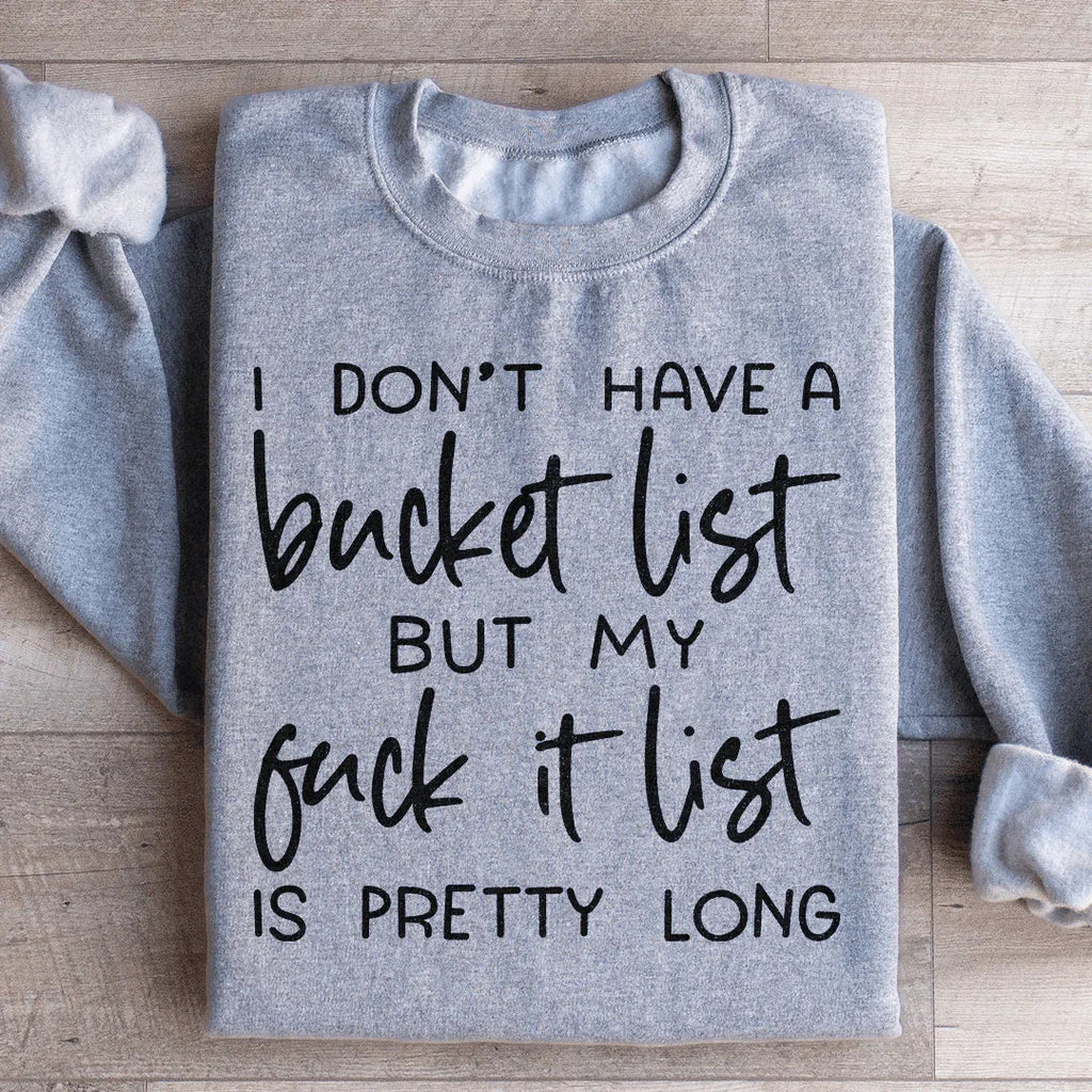 Bucket List Sweatshirt Peachy Sunday
