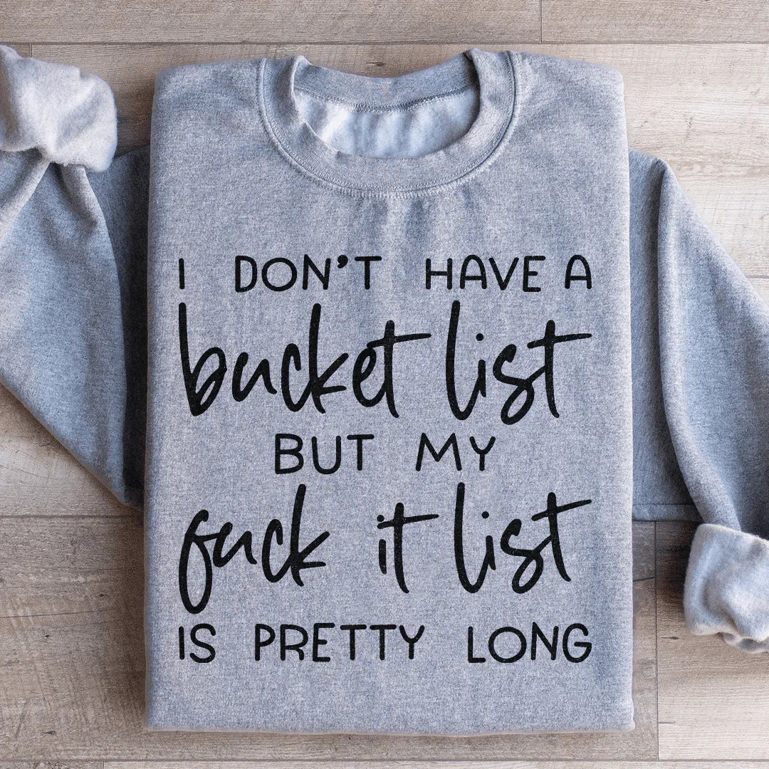 Bucket List Sweatshirt Peachy Sunday