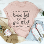 Bucket List Tee Peachy Sunday