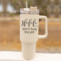 Don't Bug Me 40oz Insulated Tumbler With Handle Lid Straw Travel Mug BandsCo Straps