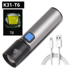 Built in battery XP-G Q5 Zoom Focus Mini led Flashlight Torch Lamp Lantern 2000 Lumen Adjustable Penlight Waterproof T6 light  Focus IP65 Water-Resistant Portable for Indoor and Outdoor Camping Hiking Stevvex