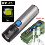 Built in battery XP-G Q5 Zoom Focus Mini led Flashlight Torch Lamp Lantern 2000 Lumen Adjustable Penlight Waterproof T6 light  Focus IP65 Water-Resistant Portable for Indoor and Outdoor Camping Hiking Stevvex