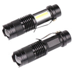 Built in battery XP-G Q5 Zoom Focus Mini led Flashlight Torch Lamp Lantern 2000 Lumen Adjustable Penlight Waterproof T6 light  Focus IP65 Water-Resistant Portable for Indoor and Outdoor Camping Hiking Stevvex