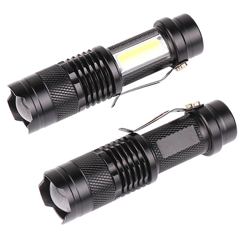 Built in battery XP-G Q5 Zoom Focus Mini led Flashlight Torch Lamp Lantern 2000 Lumen Adjustable Penlight Waterproof T6 light  Focus IP65 Water-Resistant Portable for Indoor and Outdoor Camping Hiking Stevvex
