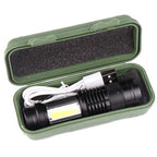 Built in battery XP-G Q5 Zoom Focus Mini led Flashlight Torch Lamp Lantern 2000 Lumen Adjustable Penlight Waterproof T6 light  Focus IP65 Water-Resistant Portable for Indoor and Outdoor Camping Hiking Stevvex